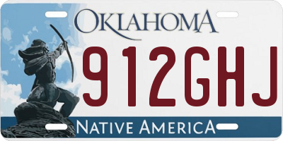 OK license plate 912GHJ