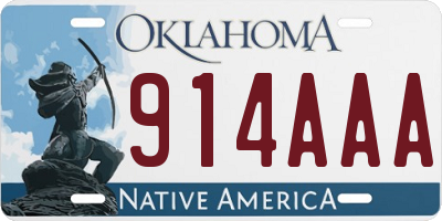 OK license plate 914AAA