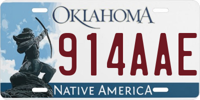OK license plate 914AAE