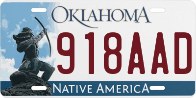 OK license plate 918AAD