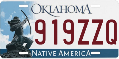 OK license plate 919ZZQ
