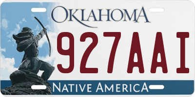 OK license plate 927AAI
