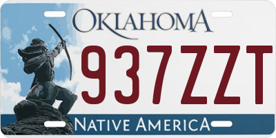 OK license plate 937ZZT