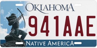 OK license plate 941AAE