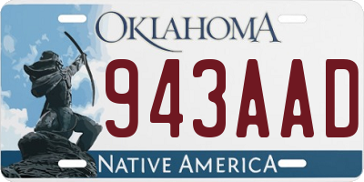 OK license plate 943AAD