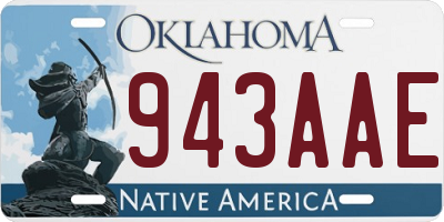 OK license plate 943AAE