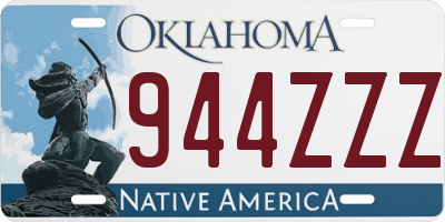 OK license plate 944ZZZ