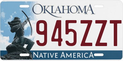 OK license plate 945ZZT