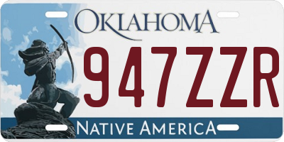 OK license plate 947ZZR