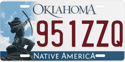 OK license plate 951ZZQ