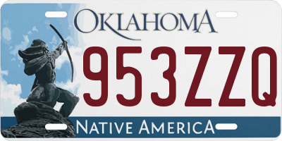 OK license plate 953ZZQ