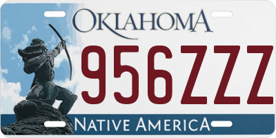OK license plate 956ZZZ