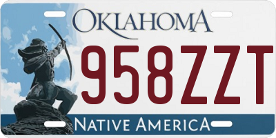 OK license plate 958ZZT