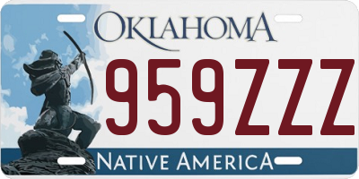 OK license plate 959ZZZ