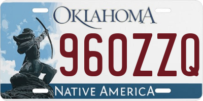 OK license plate 960ZZQ