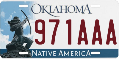OK license plate 971AAA