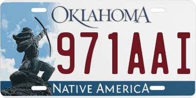 OK license plate 971AAI
