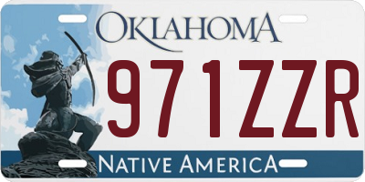 OK license plate 971ZZR