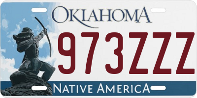 OK license plate 973ZZZ