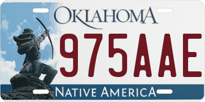 OK license plate 975AAE