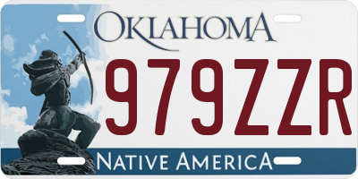 OK license plate 979ZZR