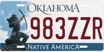 OK license plate 983ZZR