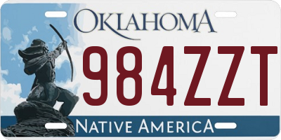 OK license plate 984ZZT