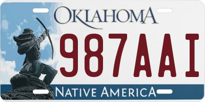 OK license plate 987AAI