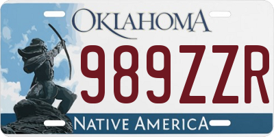 OK license plate 989ZZR