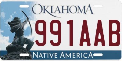 OK license plate 991AAB