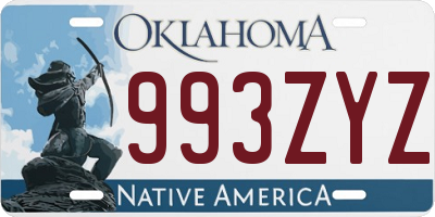 OK license plate 993ZYZ