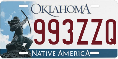 OK license plate 993ZZQ