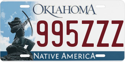 OK license plate 995ZZZ