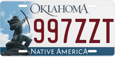 OK license plate 997ZZT