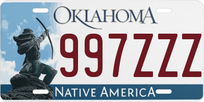 OK license plate 997ZZZ