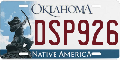 OK license plate DSP926