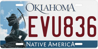 OK license plate EVU836