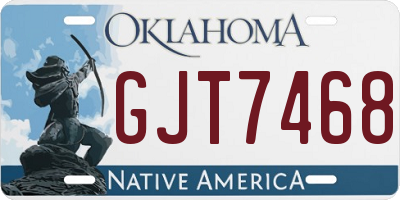 OK license plate GJT7468