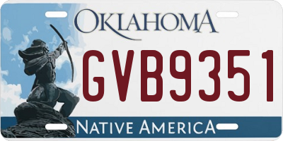 OK license plate GVB9351
