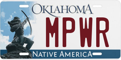 OK license plate MPWR