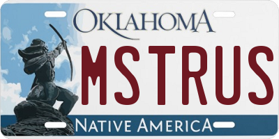 OK license plate MSTRUS