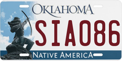 OK license plate SIA086