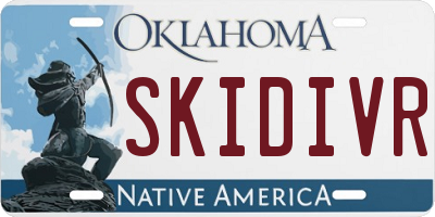 OK license plate SKIDIVR