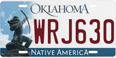OK license plate WRJ630