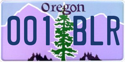 OR license plate 001BLR