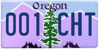 OR license plate 001CHT