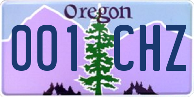 OR license plate 001CHZ