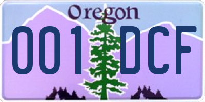 OR license plate 001DCF