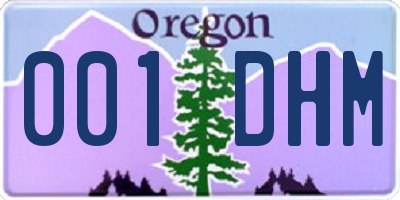 OR license plate 001DHM