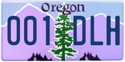 OR license plate 001DLH